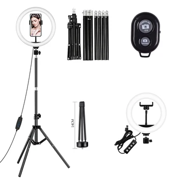 

8 Inch 20CM Ring Light with Stand LED Camera Selfie Light Ring For Samsung Tripod Phone Holder For Video Photography Ringlight