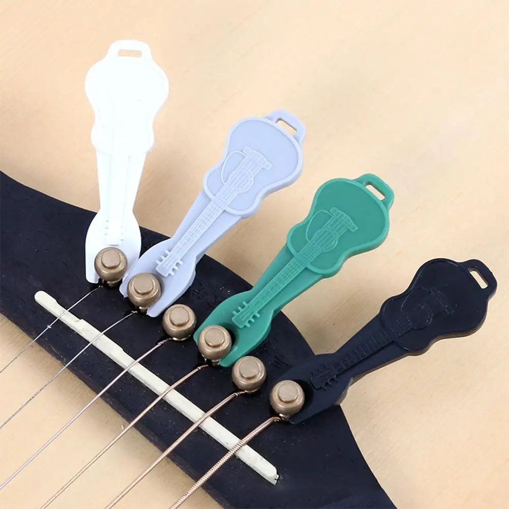 High quality ABS plastic Accoustic Guitar Bridge Pins Puller Remover Guitar Shape String Nail Peg Pulling Tools Accessories