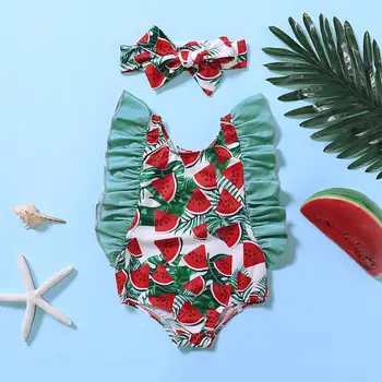 

Children Girl Swimsuit One Pieces Bath Swimwear Toddler Kids Baby Girls Ruffle Summer Swimwear Swimsuit Bikini Bathing Outfits 2