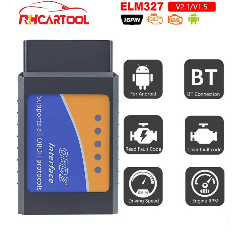 OBD2 MINI ELM327 V1.5 V2.1 Сканер Bluetooth Code Reader для Android Windows Авто диагностический сканер Odb2