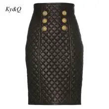 Высококачественная Женская Сексуальная Классическая Пряжка со львом, кожаная клетчатая юбка на молнии с высокой талией, зимняя мини черная юбка