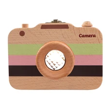 Wooden Tooth Storage Box for Baby Gift Camera Shape Deciduous Tooth Storage Box Organizer Milk Teeth Collect Organizer