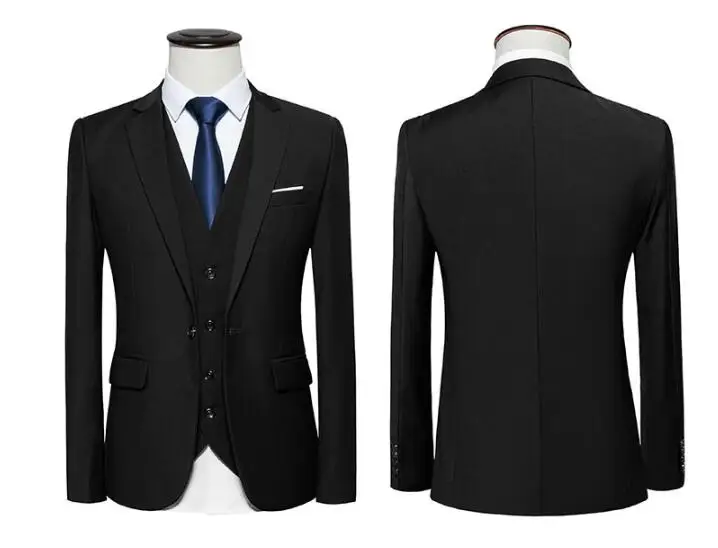 Мужской строгий костюм Азиатский Размер s m l XXXL 4XL 6XL классический мужской костюм куртка с жилетом и штанами тонкий дизайн мужские свадебные костюмы