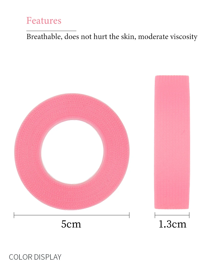 Description Picture 4 of item1 Pc Eyelash Extension Lint Free Eye Pads Pink Green Pe Tape Under Eye Pads Paper for False Eyelash Patch Women Make Up Tools