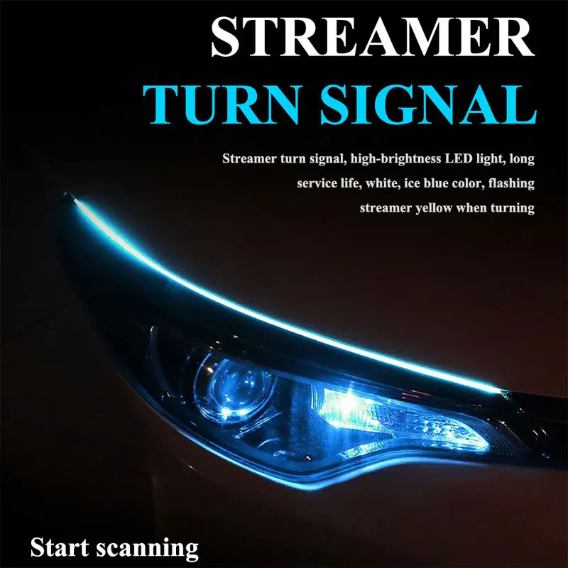 3060CMDRLCOBLEDFlexibleUniversalDaytimeRunningLightCar