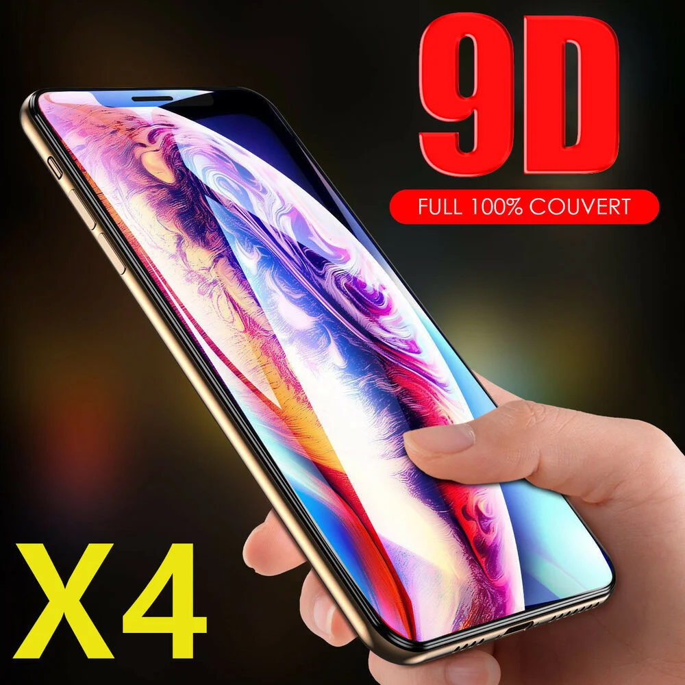 Vitre protection Ecran Verre Tremp 9D for iPhone 6 7 8 XS XR Max 11 Pro 12 Mini | Мобильные телефоны и аксессуары