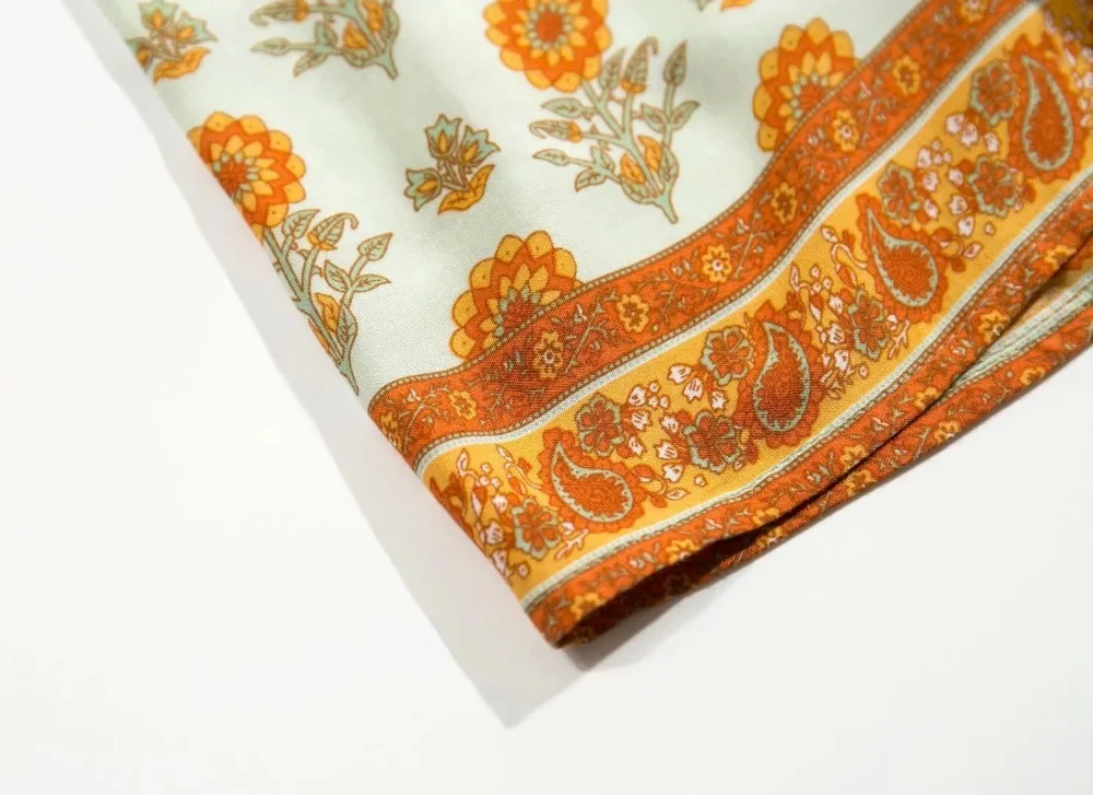 Everkaki Boho длинное женское платье с цветочным принтом, летние платья, свободные цыганские Женские винтажные макси платья, женские Осенние новые