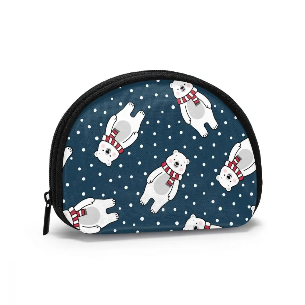 Women Wallets Zipper Small Wallet Short Credit Card Coin Purse FemaleCute Polar Bear | Багаж и сумки
