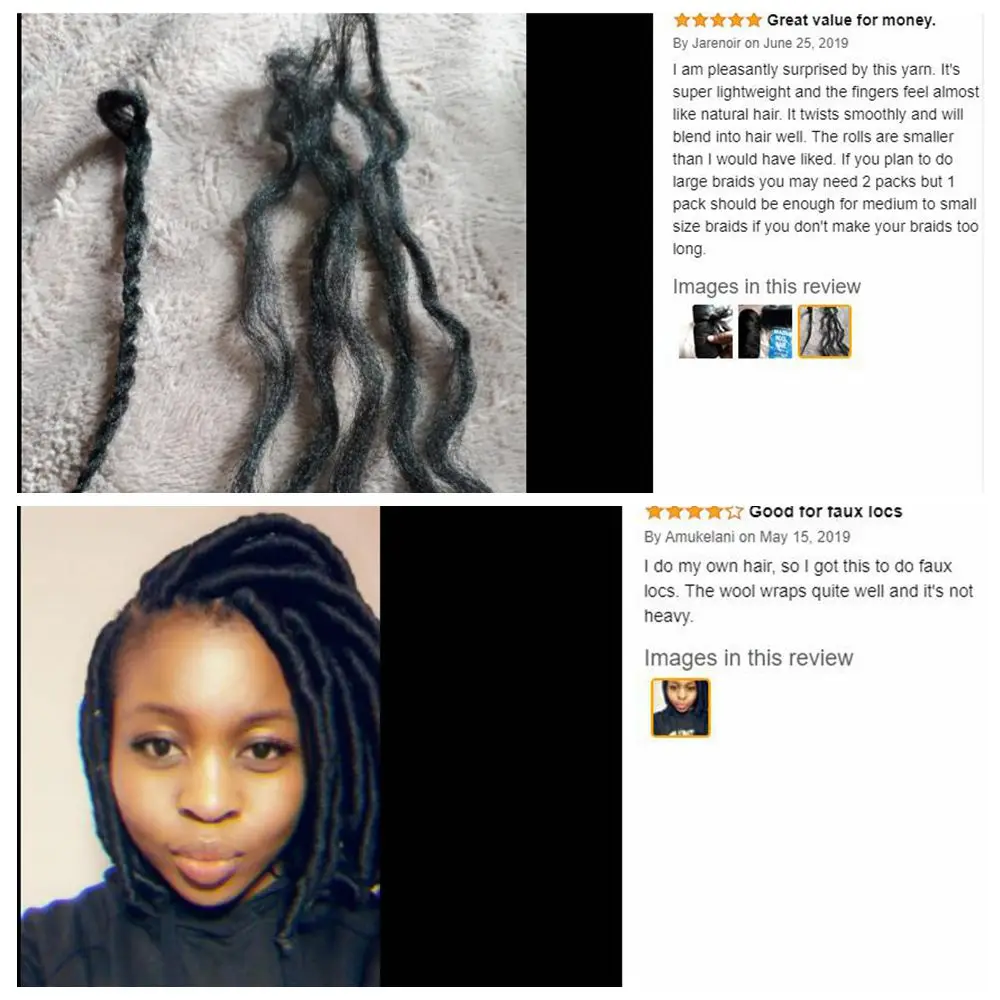 Brazilian Wool Hair Low Temperature, Synthetic for Braids, Plaits and  Dreadlocks. 