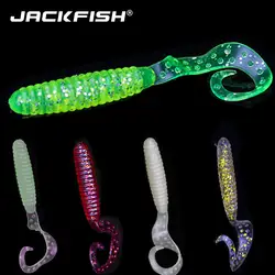 JACKFISH 3 шт./лот Мягкая приманка Сатурн червь 2,4 г 6,5 см плавающие приманки силиконовые мягкие приманки искусственный Карп мягкие приманки для