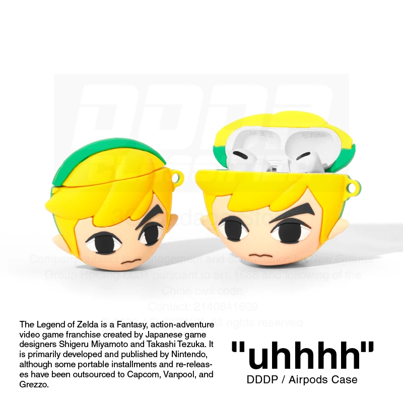 

For Airpods case legend jelda for airpods 1/2/3 pro silicone gadget protective with keychain hook carabiner accessories