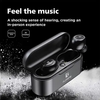 

For Floveme TWS Bluetooth Earphone Wireless Headphones 5D Stereo Sports Earbuds Hi-Fi Stereo Earphones With Mic Charging Box