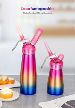 

Portable Aluminum Cream Foaming Machine Stainless Steel Foam Whipper Dispenser Cream Butter Cream Foaming Gun Bakeware