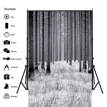 

16styles Winter Photographic Background Forest Tree Style Christmas Backdrops Decoration for Photo Studio Photocall Backdrop