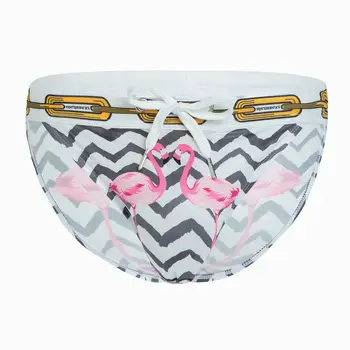

Men Swim Underwear Swimwear Men Brief Sexy Swimsuit Waterproof Swimming Bathing Swim Shorts Briefs Printed Panties