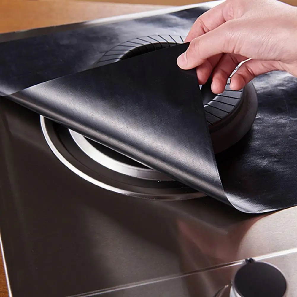 4 шт. газовая плита диапазон Плита протектор многоразовые антипригарным плита вкладыш Крышка для чистки коврик Кухня Аксессуары для инструментов