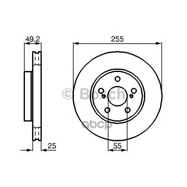 Тормозной Диск 0986478584 Bosch арт. 0986478584