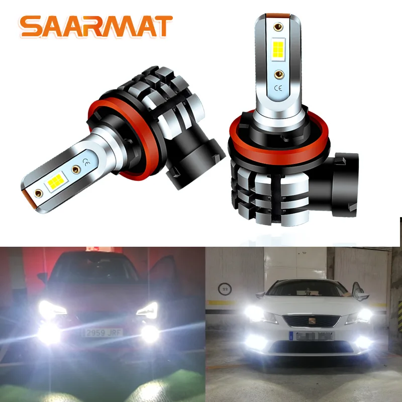 Paire Ampoules LED Antibrouillard H8 CANBUS NSLUMO - Pour SEAT LEON Mk3 5F, Blanc Xenon 6000K