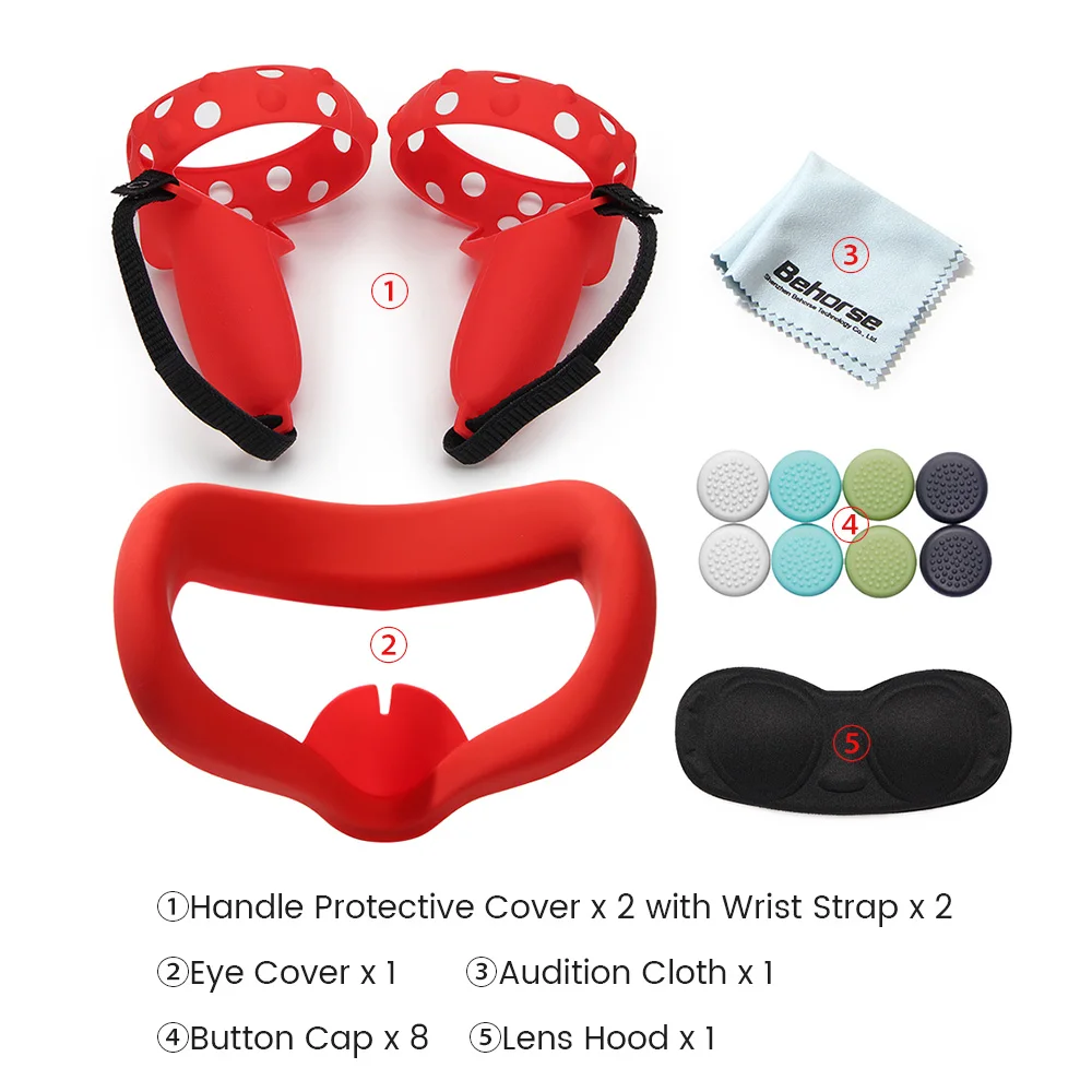 Protective Cover Set For Oculus Quest 2 VR Touch Controller Shell Case With Strap Handle Grip For Oculus Quest 2 Accessories 