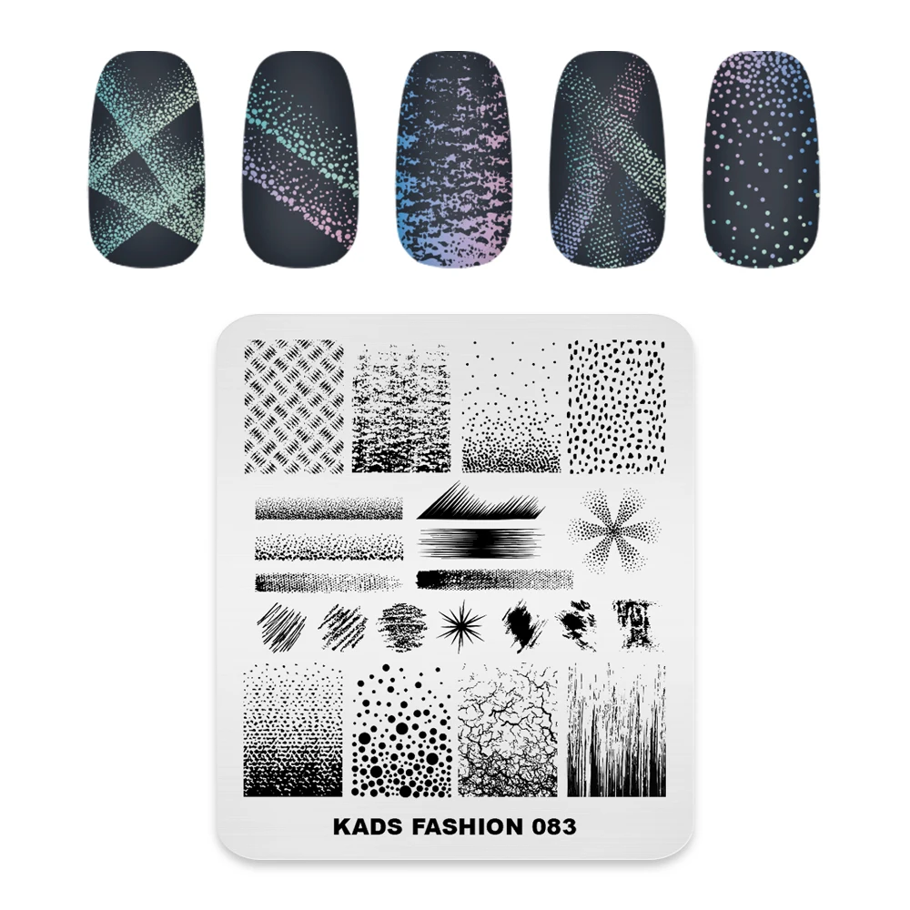 Nail Art Stamping Plate Shading Brush strokes Gradients Image Printing Template Stainless Steel Nail Design Stamp Mold Tools 5