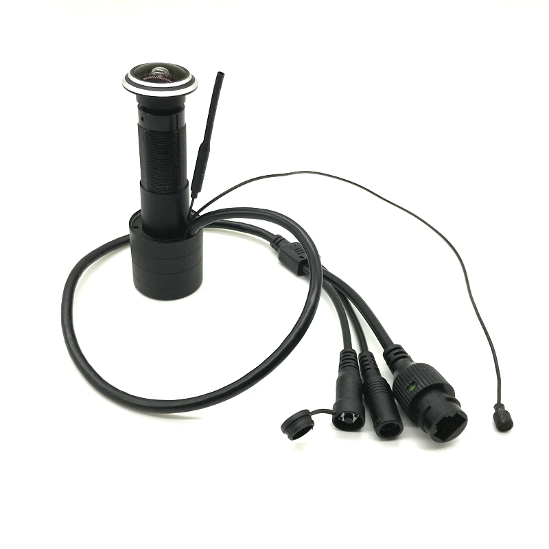 Tanie Bezpieczeństwo w domu 1080P wi fi wizjer z otworem kamera Mini wizjer IP P2P czujnik ruchu wideo Onvif karta tf do aparatu Audio obsługiwane