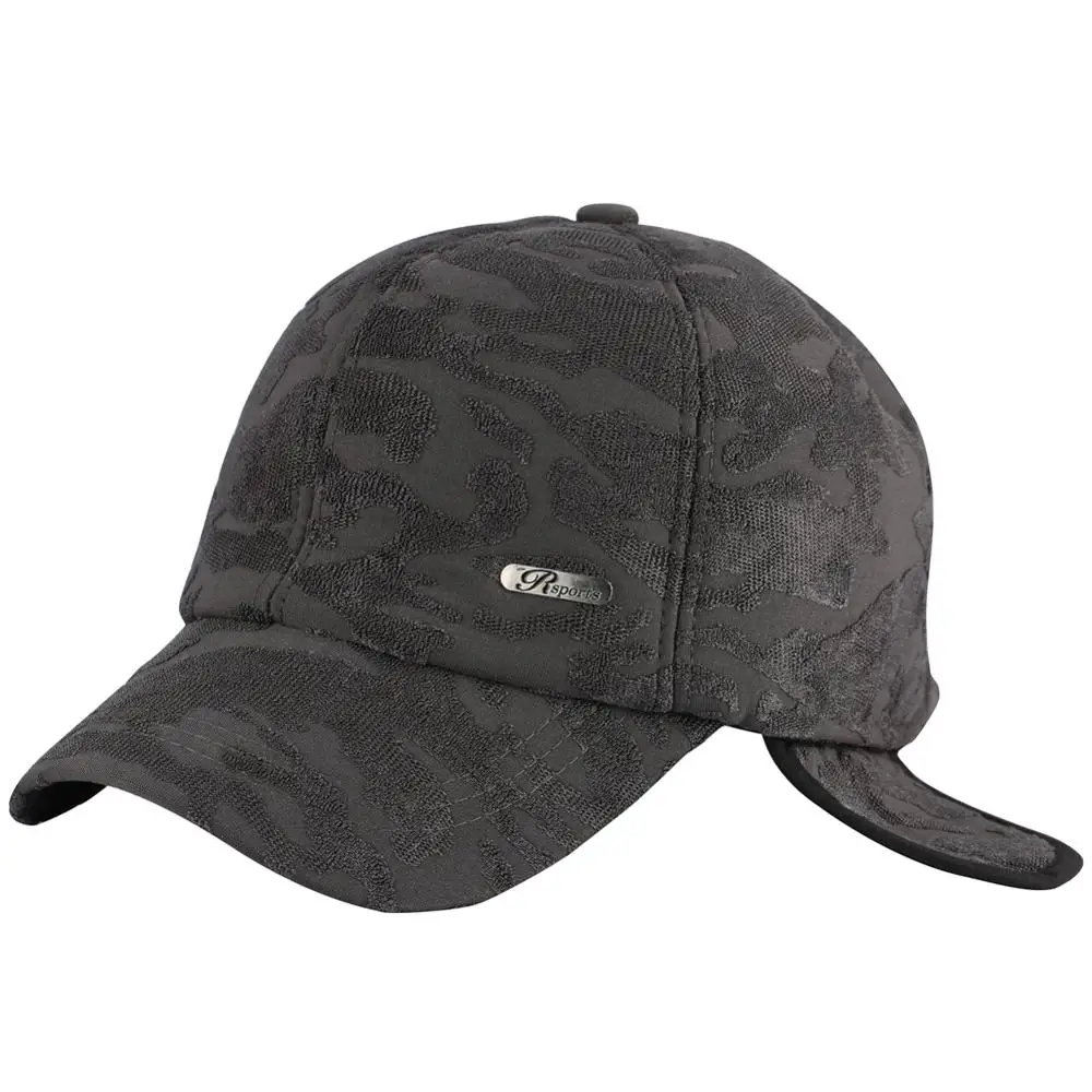 Зимняя Мужская бейсболка с ушами плотная теплая уличная Снэпбэк Кепка короткие