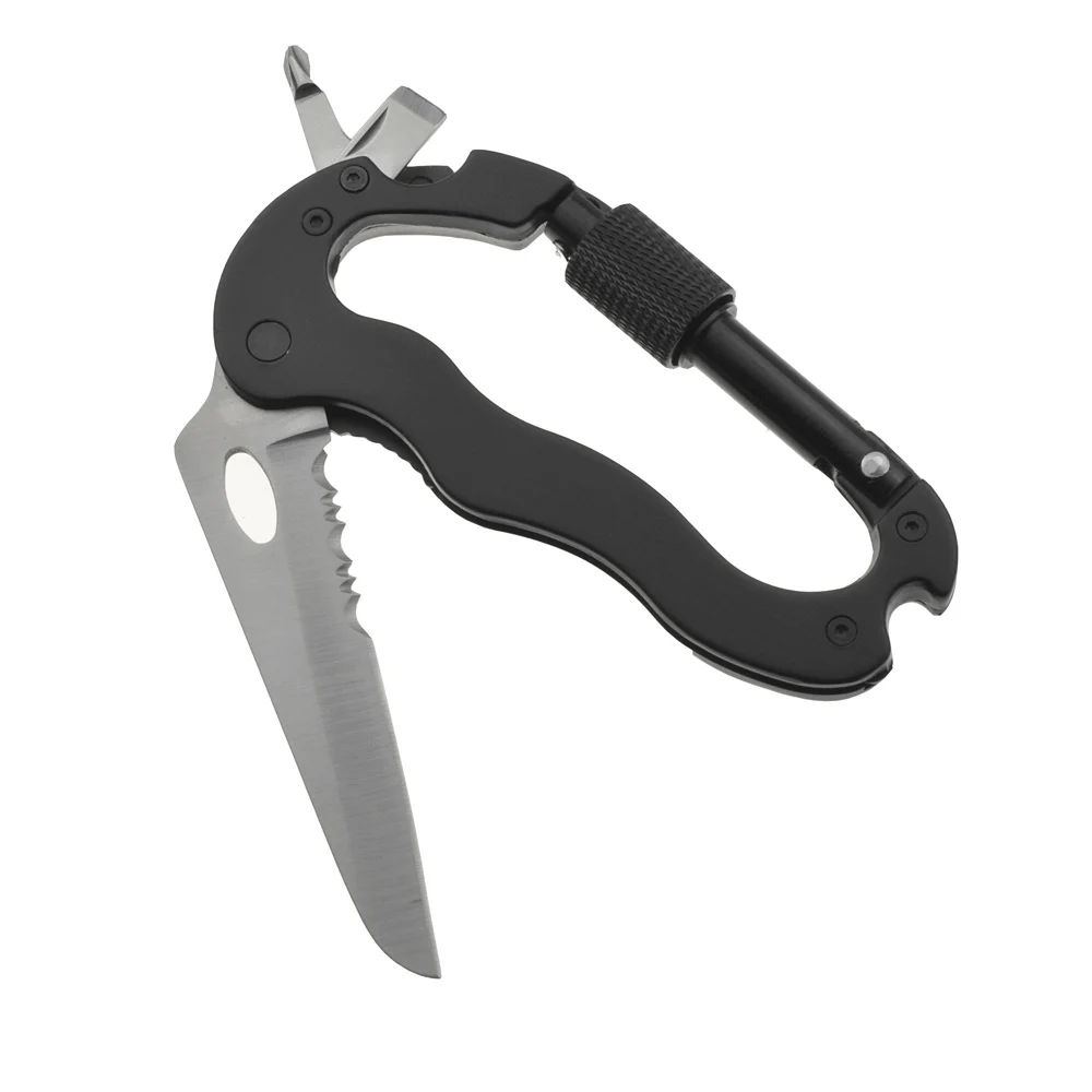 EDC Открытый маленький инструмент многофункциональный инструмент карабин брелок дорожный набор с ножом Отвертка открывалка для бутылок