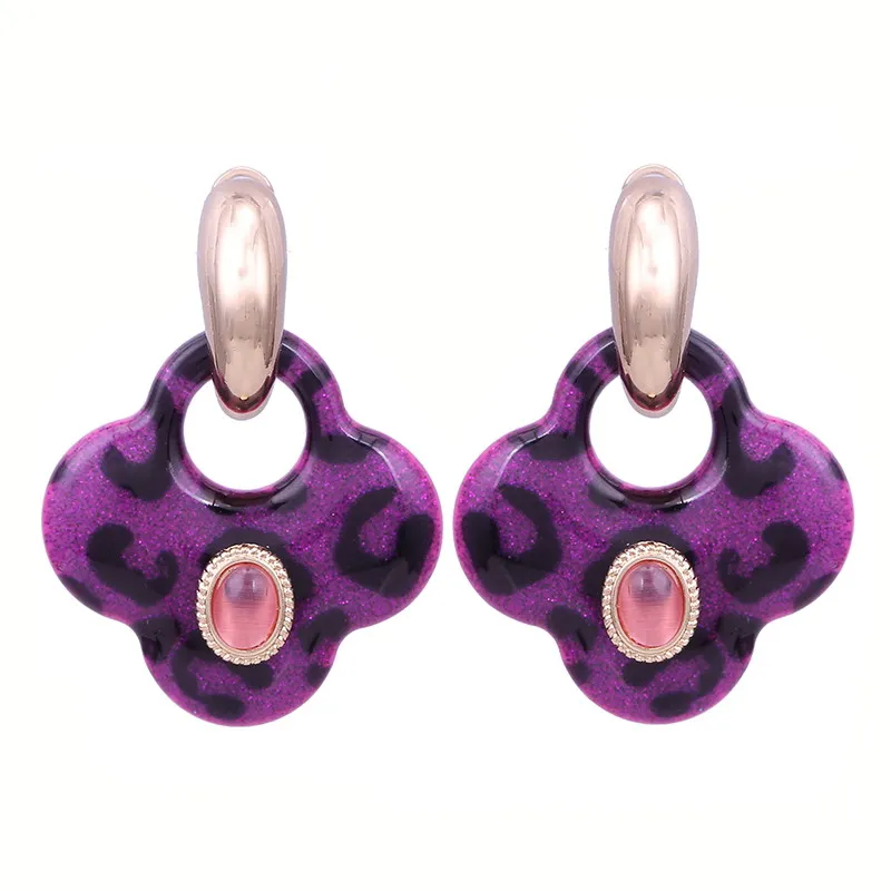 Dangel Earrings For Woman New Arrived Zinc Alloy Tiger Four Leaf Pendants Ln Drop Set 2020 Hot | Украшения и аксессуары