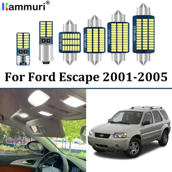 

KAMMURI 11pcs White Canbus led Car interior lights upgrade Kit for Ford Escape led interior Dome Trunk Map lights （2001 - 2005）