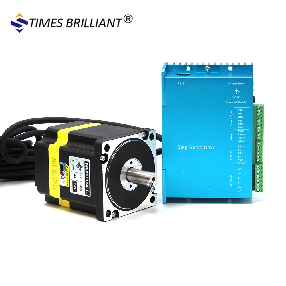 

China supply 2 phase nema 34 5Nm closed loop hybrid stepper servo motor driver