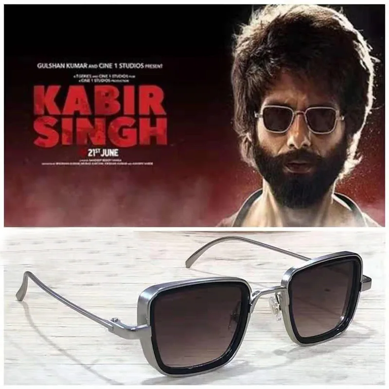 KABIR SINGH 3919 Солнцезащитные очки Мужские высокое качество квадратные крутые мужские Tony Stark стимпанк Солнцезащитные очки oculos de sol masculino uv400