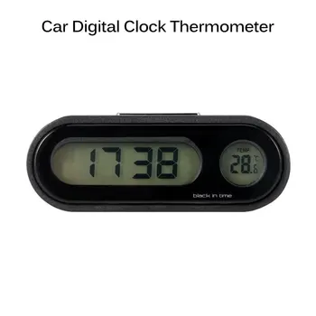 

Car Dashboard Electronic Clock Thermometer LED Backlight 2 In 1 Car Digital Temperature Display Dashboard Electronic Screen