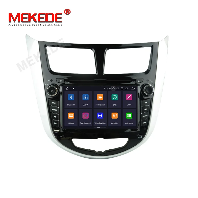 Мультимедийный плеер 1Din Android 9 автомобильный dvd-плеер для HYUNDAI VERNA/ACCENT/SOLARIS gps Automotivo Радио BT Зеркало Ссылка Камера просмотра