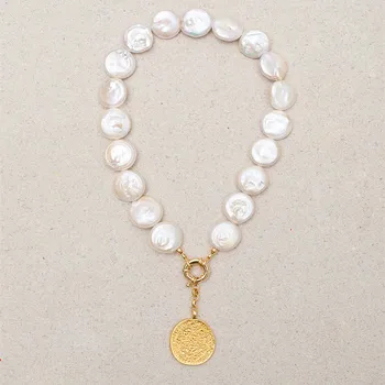 

4A Grade Natural Baroque Pearl Necklace Women Handmade Indian Pendant Fashion Jewelry Wholesale Boutique Christmas Gift