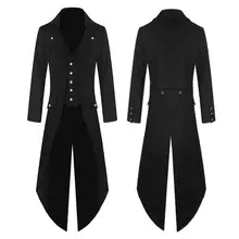 Men Trench Coat Lightweight Tuxedo Dress Designer Fashion Long Coat Punk Style Single-breasted Windproof Slim Trench Tail Coat
