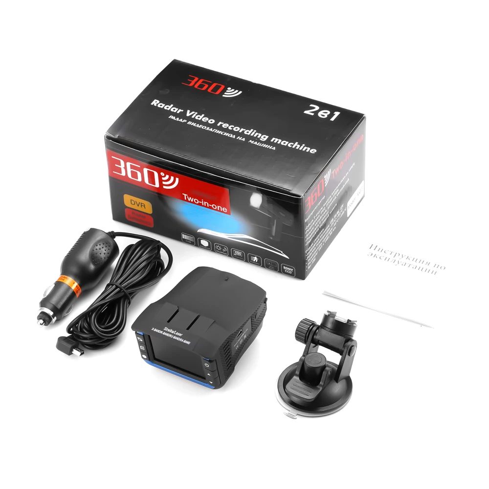 Car Dash Cam Full HD 1080P Dashboard Camera Anti Radar Detector With English Russian Voice Alerts 24-Hour Parking Auto Accessory dash cam