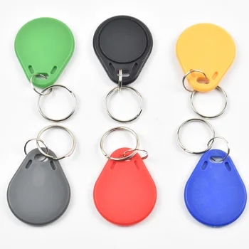 

1000pcs 13.56MHz IC M1 S50 nfc Tag Access Control RFID KeyToken Key Ring IC cards ABS Waterproof