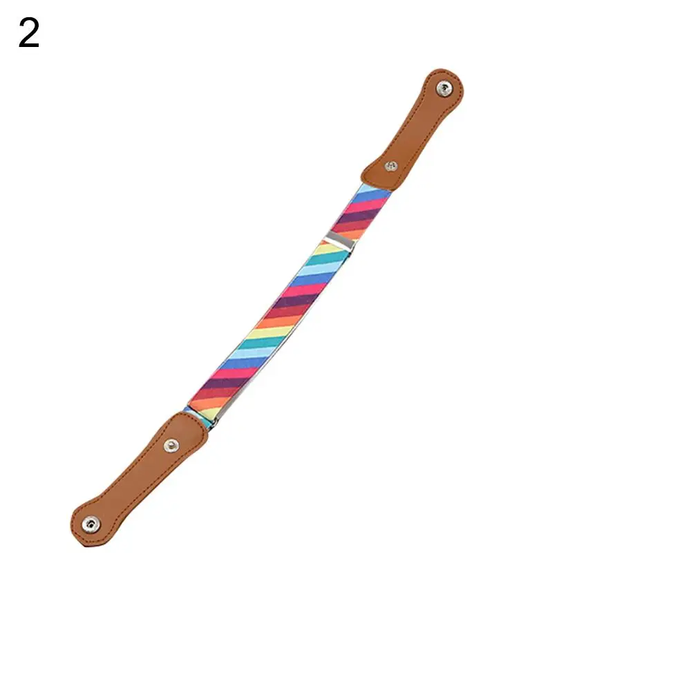 Без пряжки эластичный пояс для детей мальчиков и пряжки для девочек бесплатный детский ремень до 24 дюймов - Цвет: rainbow