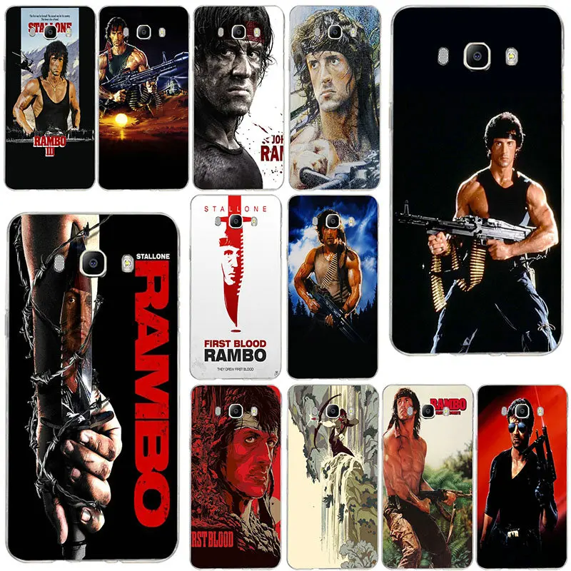 

Rambo First Blood Slim Soft TPU Mobile Phone Case for Samsung Galaxy Note 2 3 4 5 8 S2 S3 S4 S5 Mini S6 S7 S8 S9 Edge Plus Shell