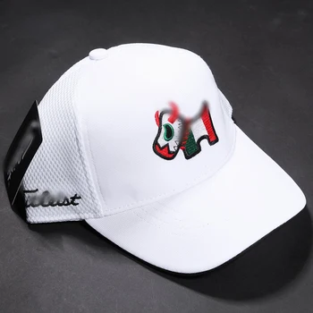 

New high quality unisex Golf hat black and white Baseball cap Embroidered sports golf cap Free shipping