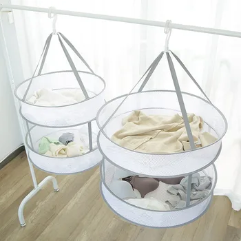 

Clothes Drying Basket Household Drying Socks Clothes Bag Hanging Sweater Net Pocket Anti-Deformation Cardigan Tile Rack