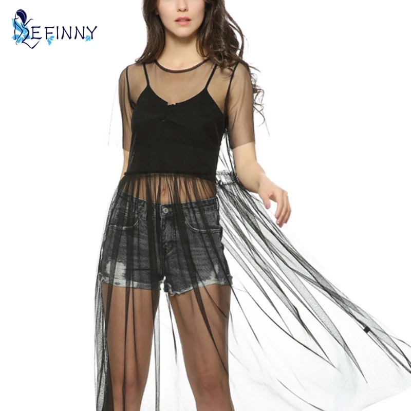 

Women Summer Mesh Dress Long Fashion Black Vintage Sexy Boho Vestido For Girls