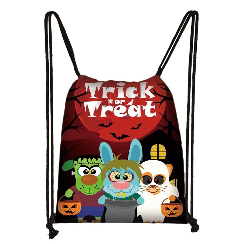 skdholloween09 Подарочная сумка для Хэллоуина, трюк или сумки для лечения, сумка для ведьмы, Сумка с кулиской, вечерние сумки для хранения конфет, Детская сумка с тыквой, упаковочная коробка - Цвет: skdholloween09