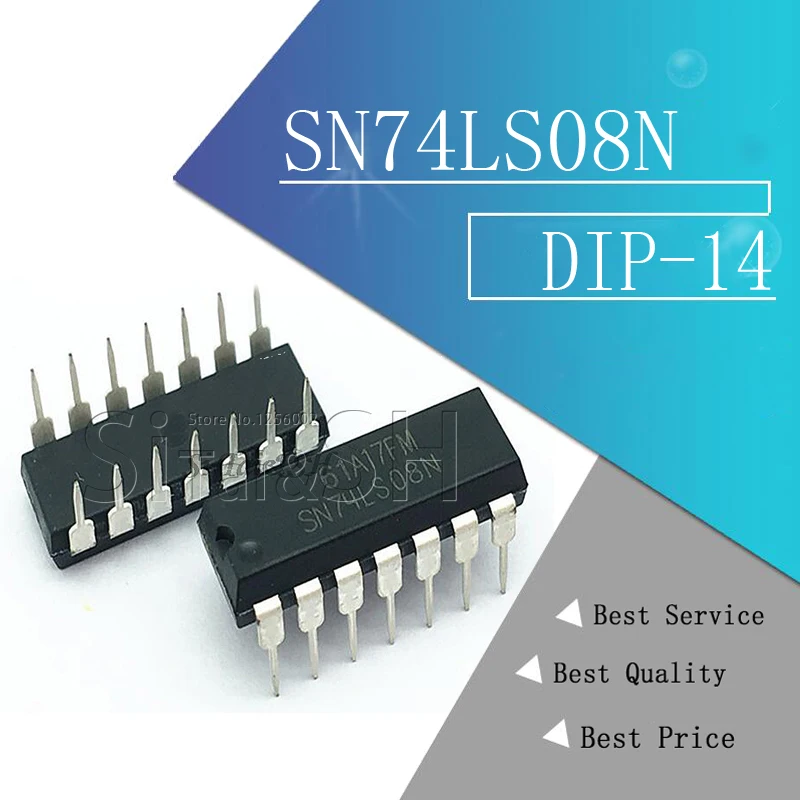 Новые и оригинальные микросхемы 10 шт. SN74LS08N DIP14 SN74LS08 DIP 74LS08N 74LS08 HD74LS08P DIP-14 |