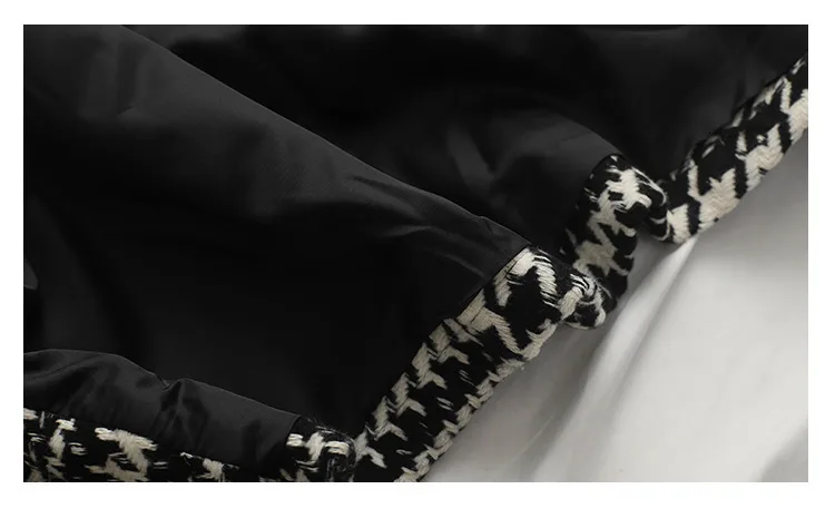 TVVOVVINLoose Fit Black Plaid split, шерстяное пальто большого размера, парки, новинка, длинный рукав, женская мода, Осень-зима 1587