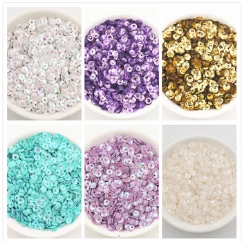 

4mm 10g/lot Colors Concave Round Sequins Paillette For Crafts Scrapbook And Sewing DIY Wedding dress, shoes Handmade Project