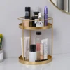 Metal Makeup Organizer Vanity Storage Rack Creams Jewelry Display Stand Tray Decorative Lipstick Organizing Tray Plate 3