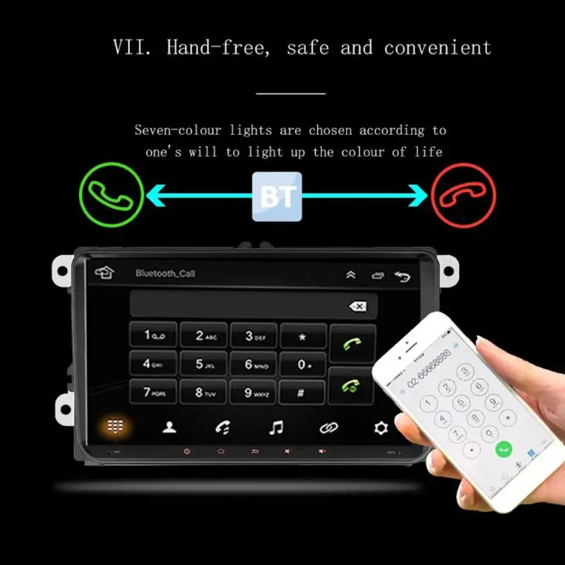 Android 9,1 автомобильный радиоприемник " экран gps навигация автомобильный стерео MP5 плеер WiFi Bluetooth головное устройство для VW/Jetta/EOS/Golf
