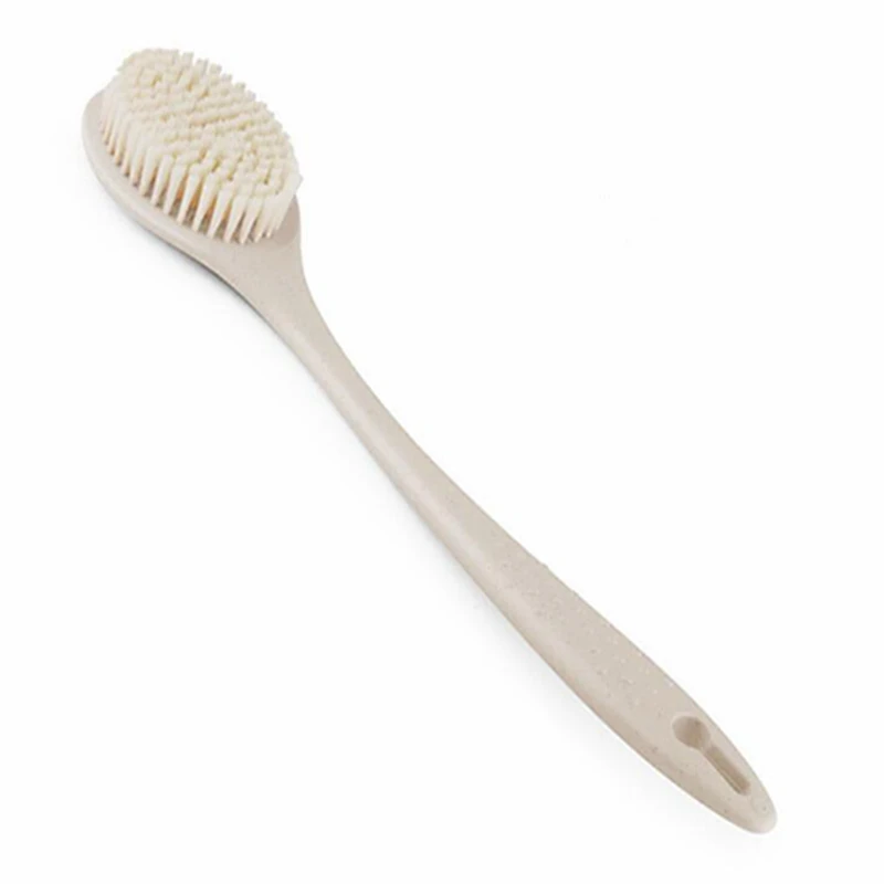 beige Long Handle Back Brush Back Body Bath Shower Sponge Scrubber Exfoliating Scrub Skin Massage Exfoliation Bathroom Set Accessories - Цвет: beige