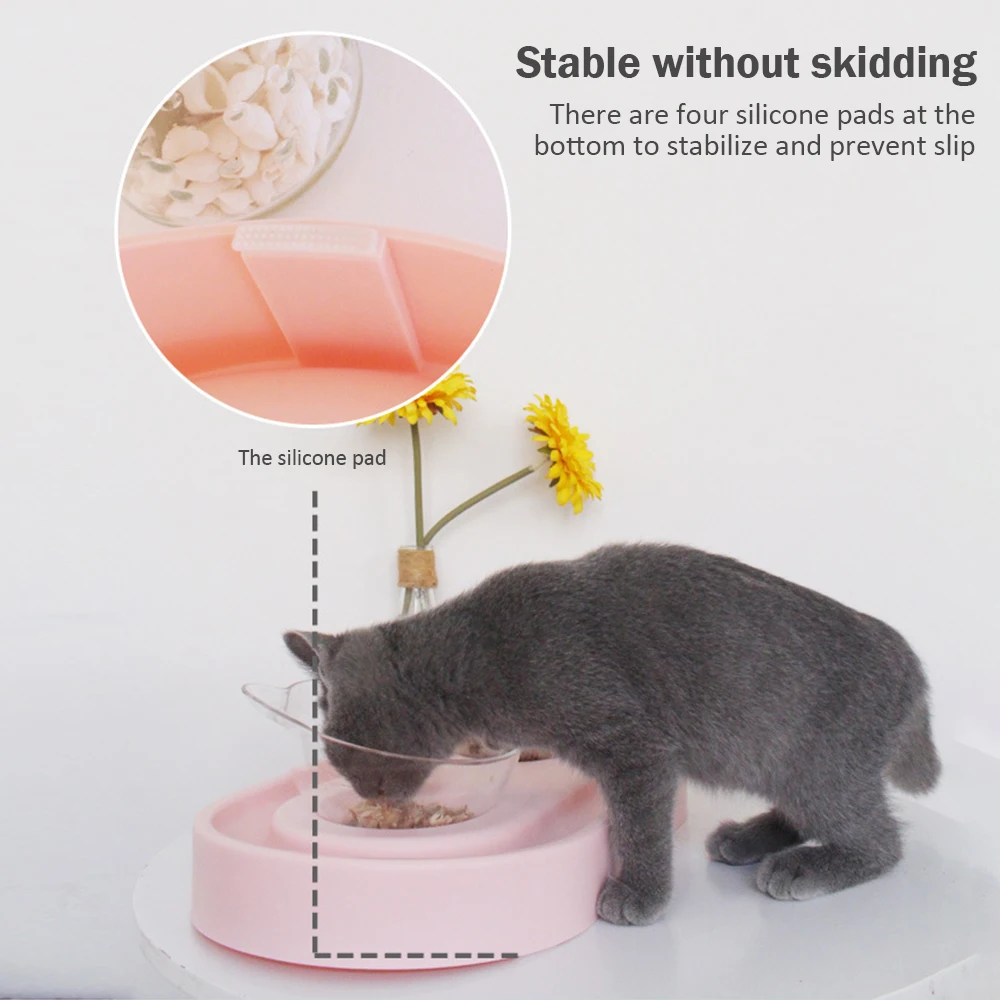 Adjustable Tilt Cat Ears Bowl Double Bowl With Raised Stand Drinking Bowl Cat Food Bowl Large 1 Adjustable Tilt Cat Ears Bowl Double Bowl With Raised Stand Drinking Bowl Cat Food Bowl Large 3